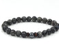 Personality Men's Black Volcanic Stone Bracelet