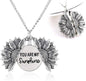 You Are My Sunshine Sunflower Necklace Women Men