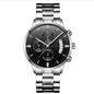 Men''s Stainless Steel Watches with Business Leisure Calendar Quartz Watches Waterproof Black Refined Steel Watches