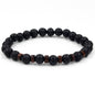 Personality Men's Black Volcanic Stone Bracelet