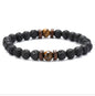 Personality Men's Black Volcanic Stone Bracelet